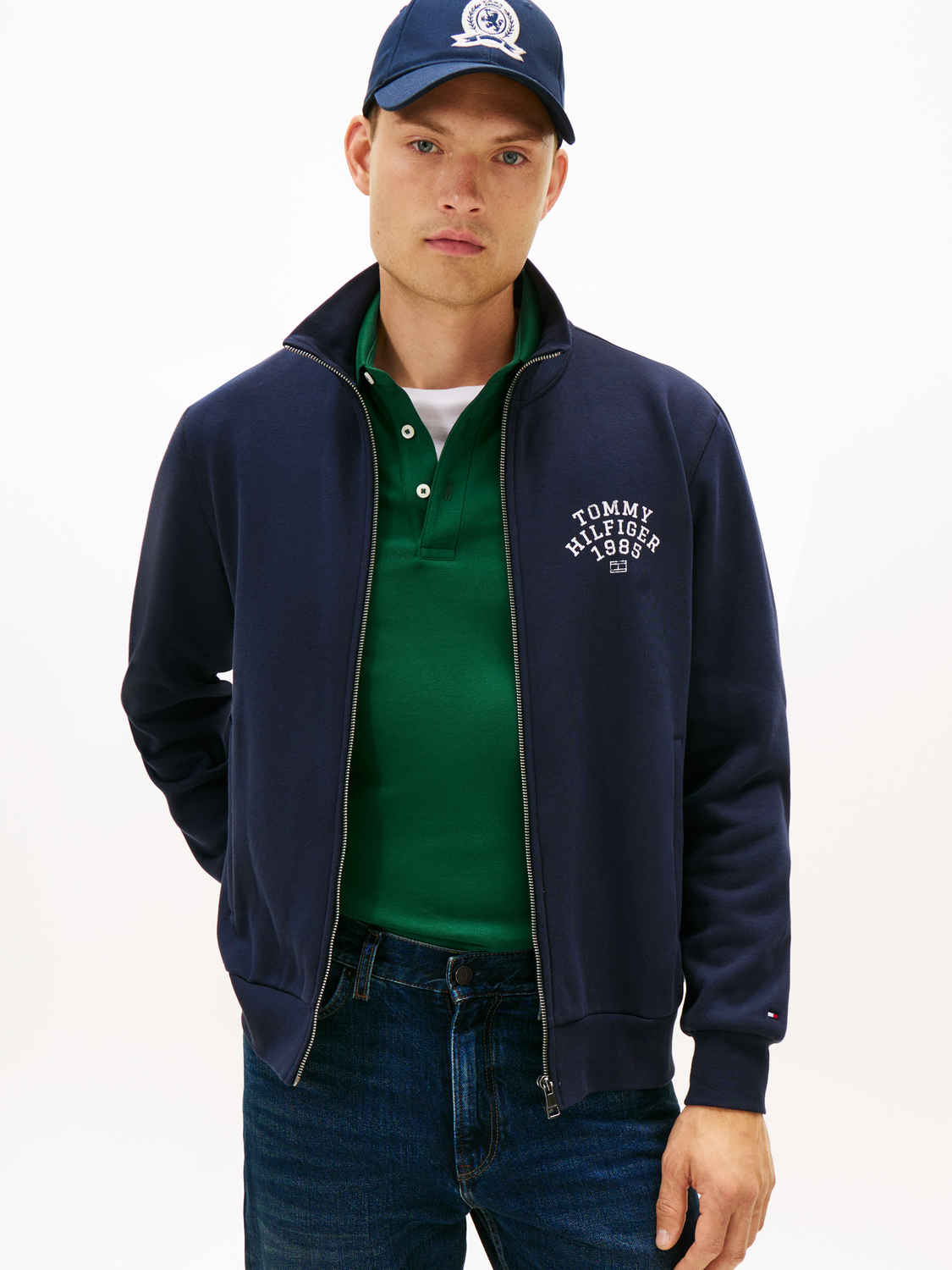 HILFIGER ARCH STAND COLLAR ZIP male