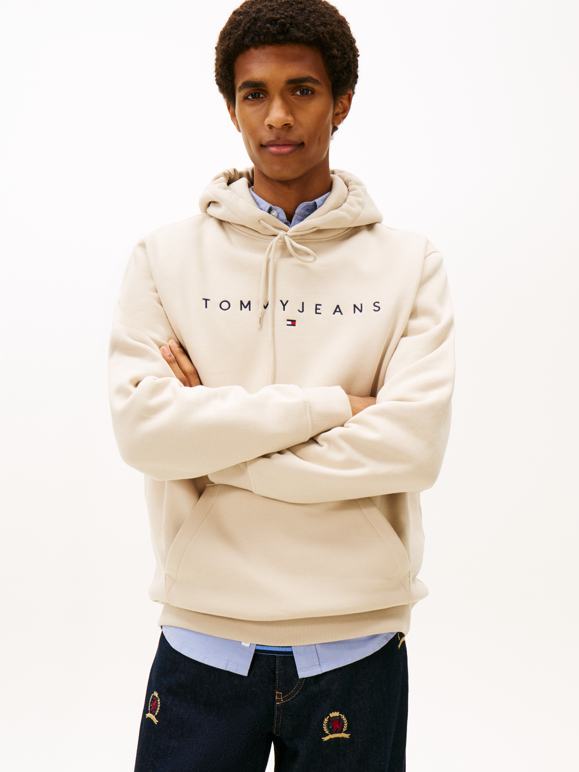 TJM REG LINEAR LOGO HOODIE EXT male