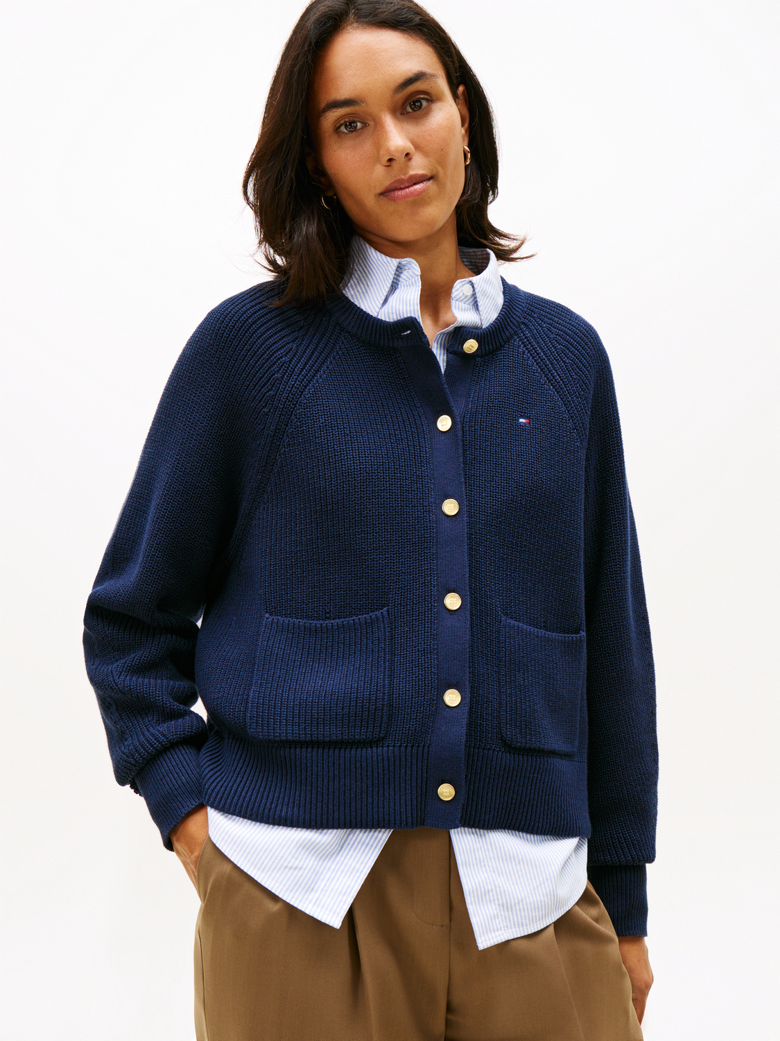 CO CARDI STITCH C-NK LS CARDI female