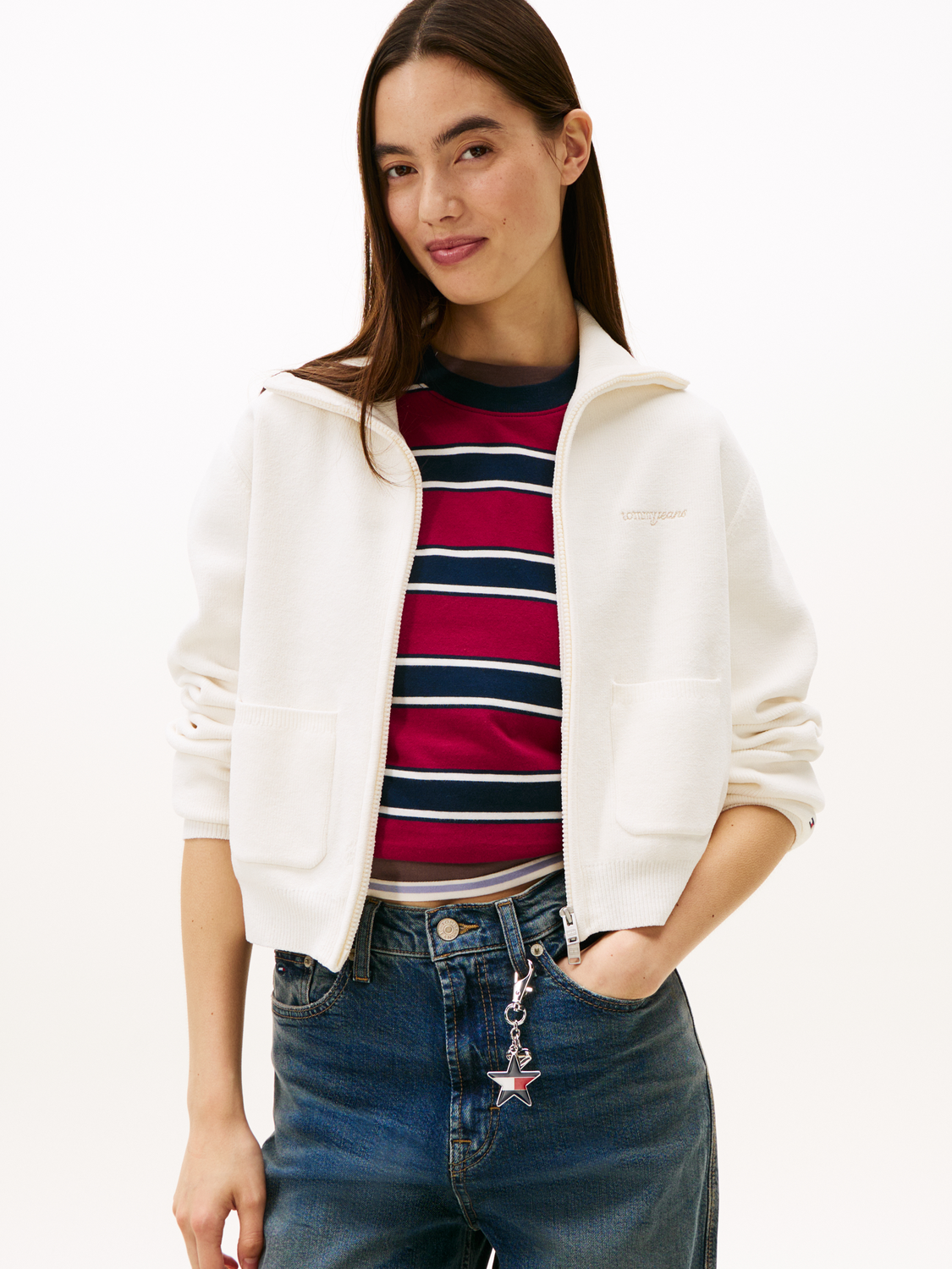 TJW COZY SCRIPT CARDIGAN female
