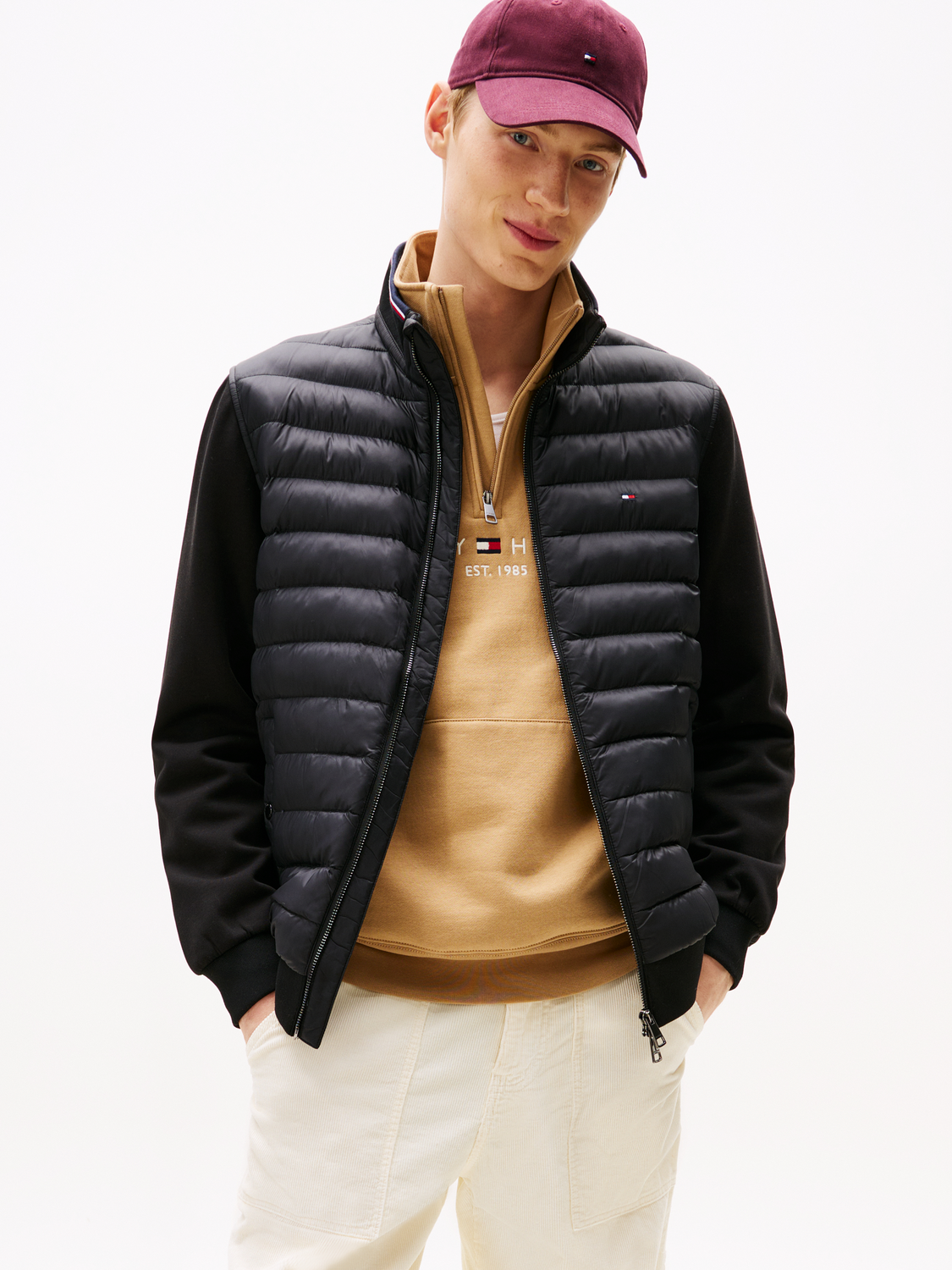 MIX MEDIA ESS RWB STAND COLLAR male