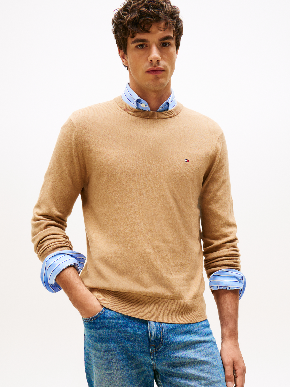 PIMA ORG CTN CASHMERE CREW NECK male