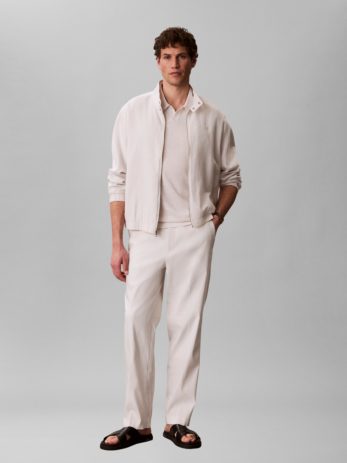 TAPERED LINEN LYOCELL PANT male