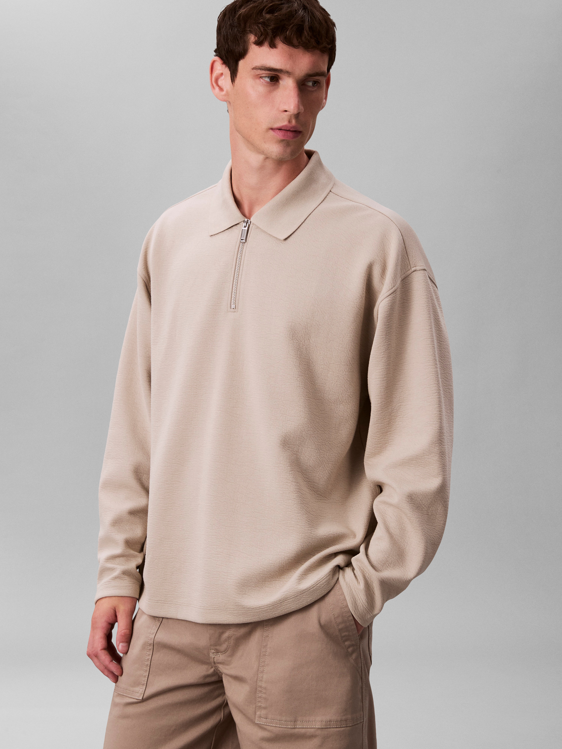 LS CRINKLE CREPE SPACER QTR ZIP male