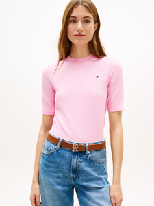 Fine Knit Jersey Short Sleeve Jumper