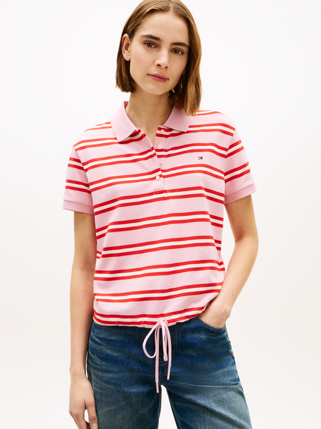 MULTISTRIPE MODERN SS POLO female