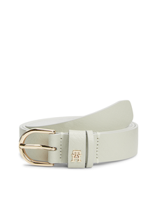 Essential TH Monogram Plaque Leather Belt