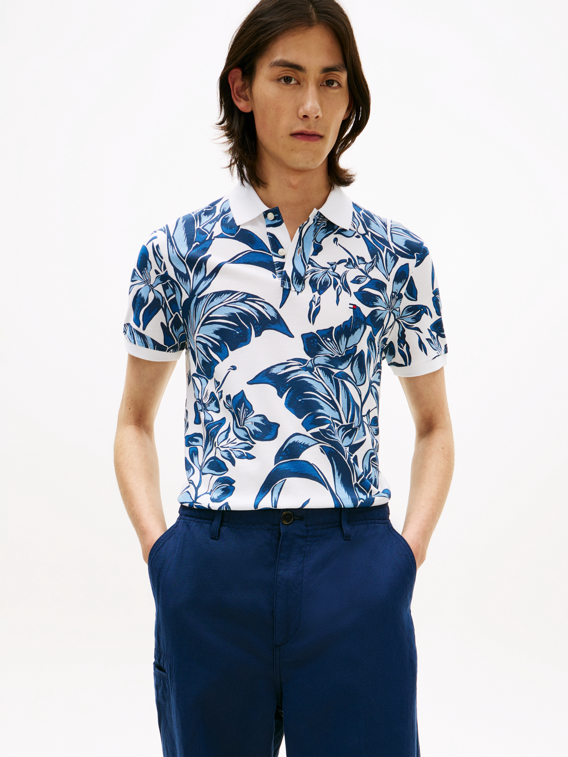 FLORAL AOP REG POLO male