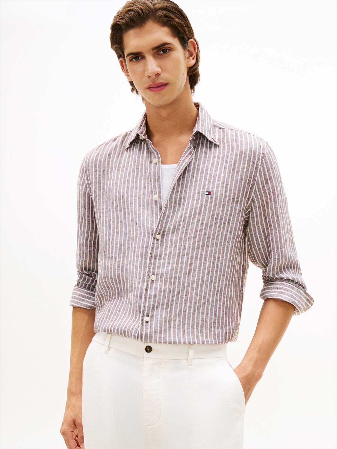 LINEN BENGAL STRIPE RF SHIRT male