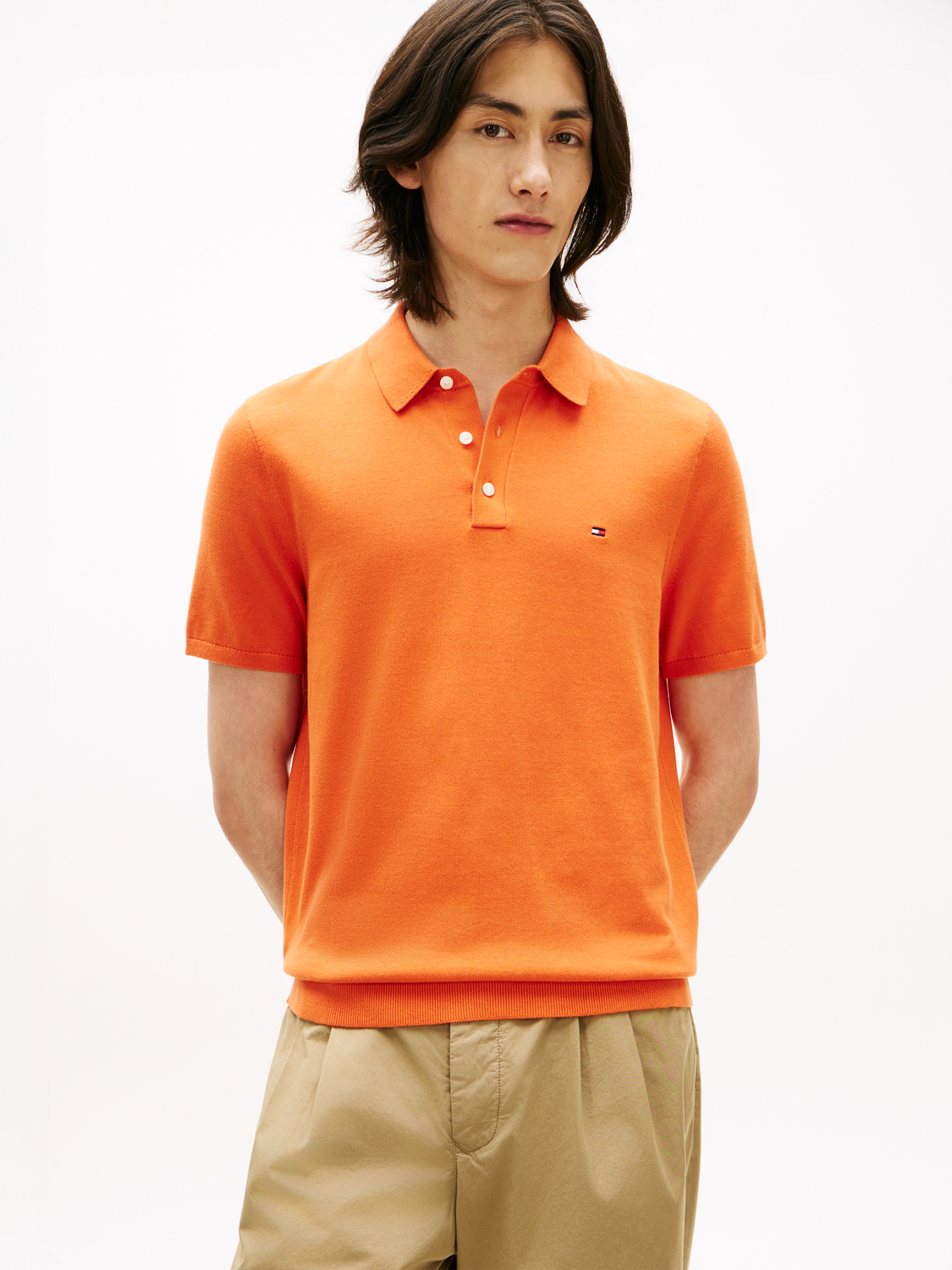 ESSENTIAL COTTON KNITTED POLO male