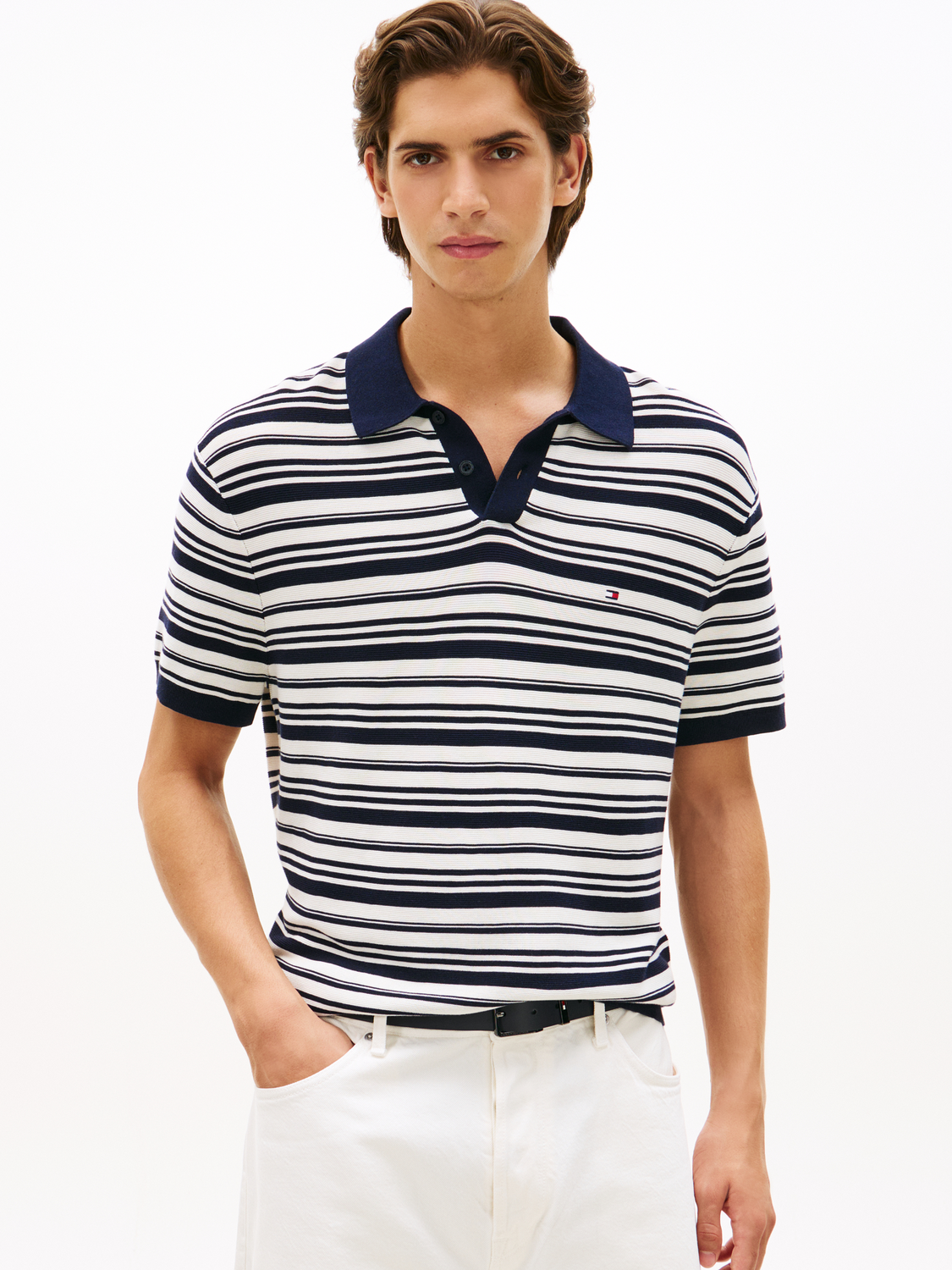 Relaxed Fit Knit Polo Shirt