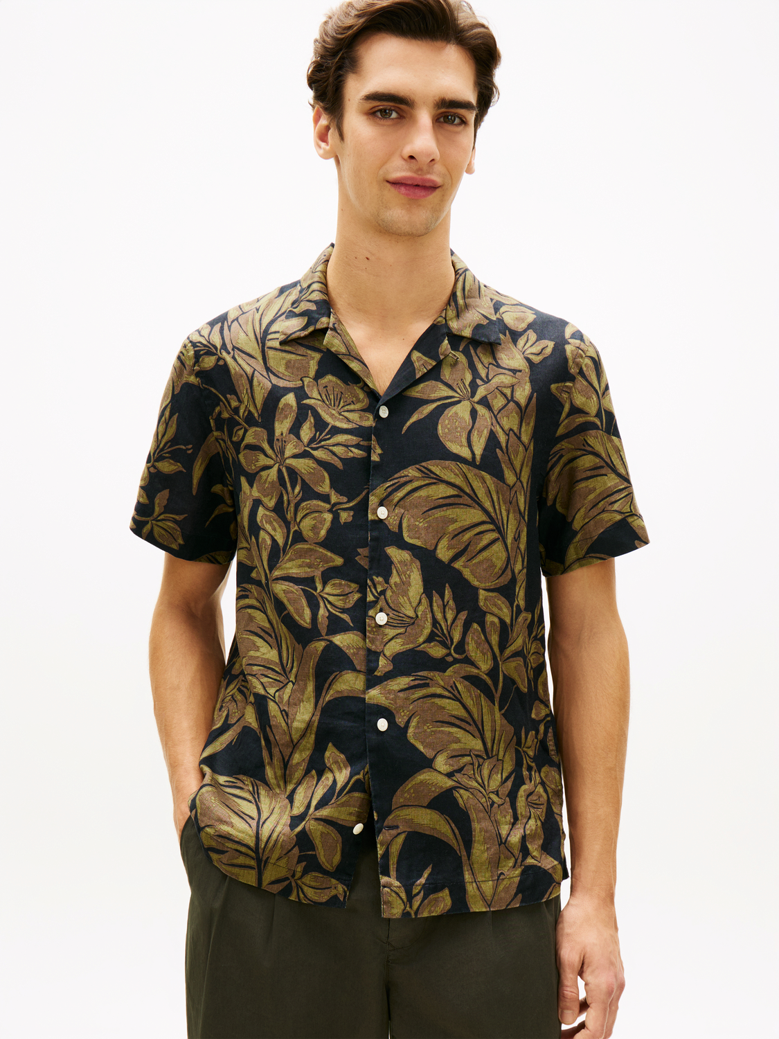 LINEN FLORAL AOP SS RF 1/2 male