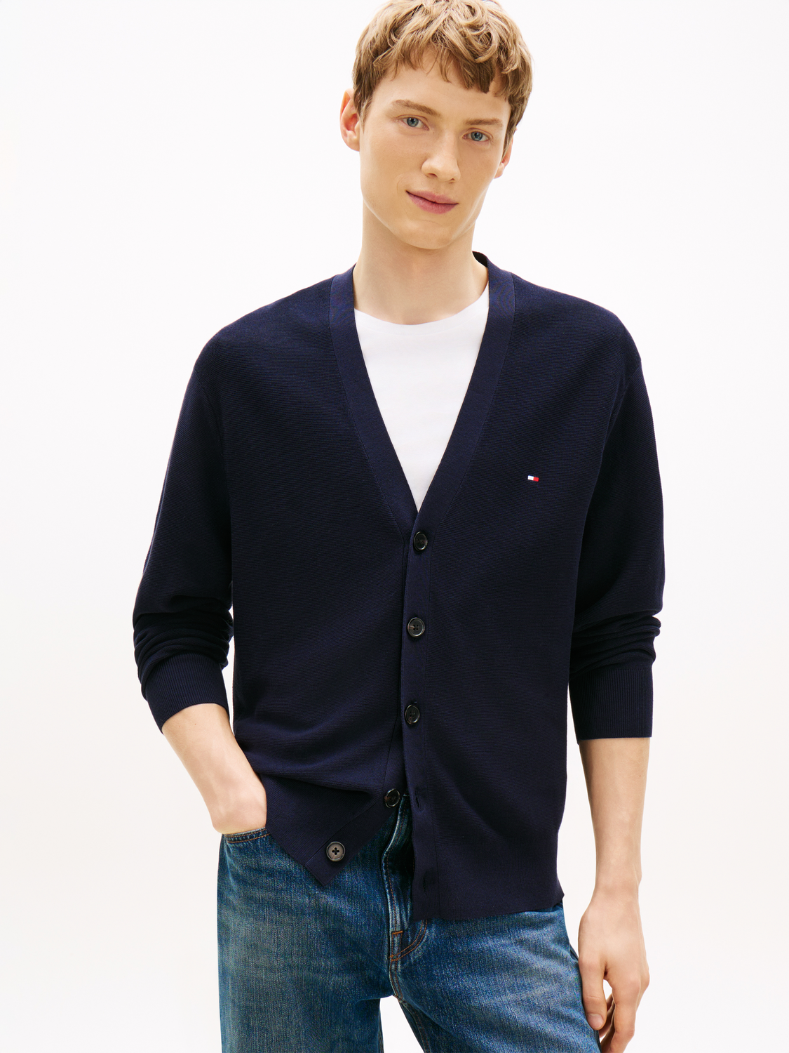 COOL TOUCH STRUCTURE CARDIGAN male