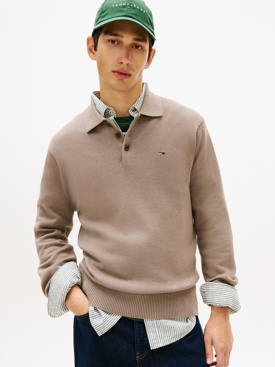 TJM SLIM ESSENTIAL POLO SWTR EXT male