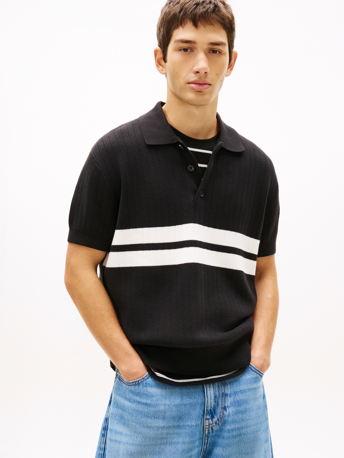 XL TJM REG SS KNITTED POLO male