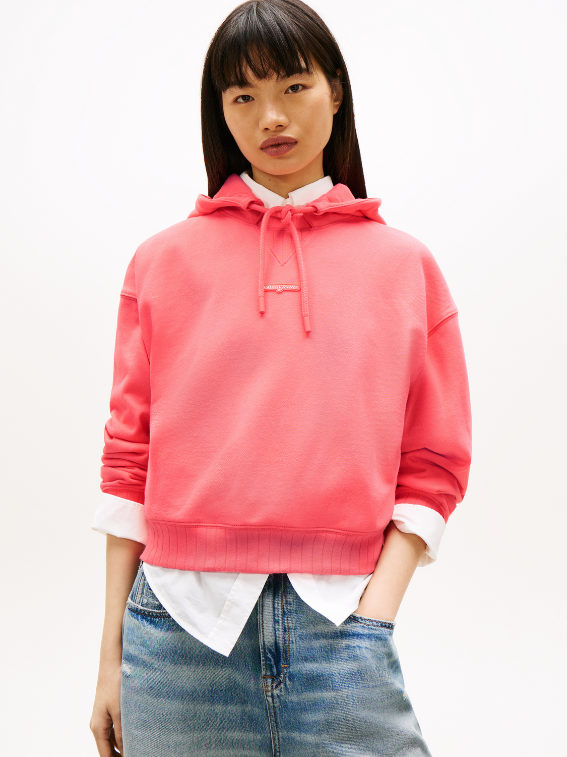 TJW BXY SH SCRIPT LABEL HOODIE female