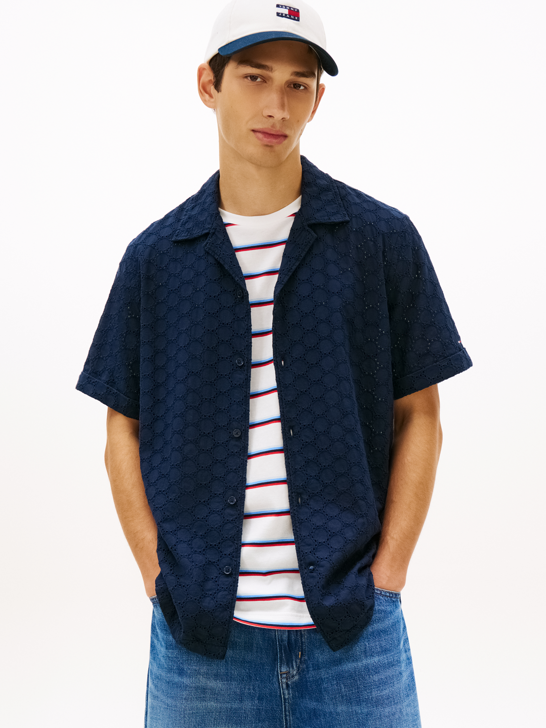 TJM REG EMBRODRD SS SHIRT male