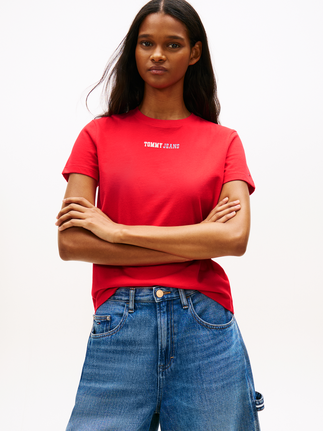 TJW REG EENTIAL LOGO 2 TEE EXT female