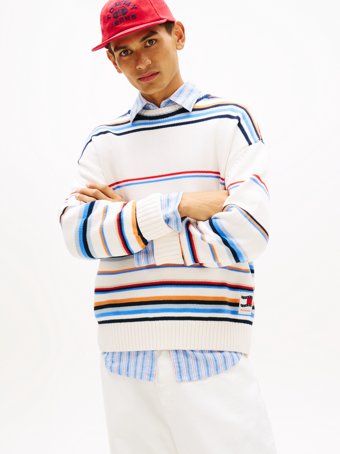 TJM 90S MULTI STRIPES SWEATER male