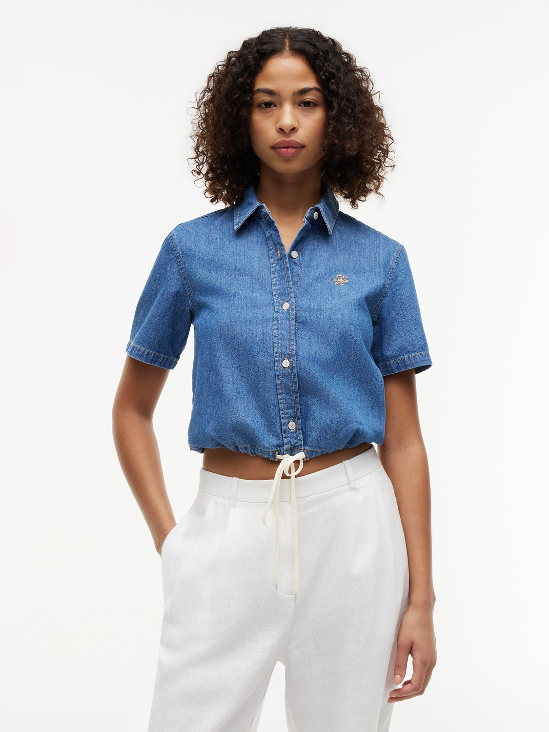 BOXY TIE SHIRT MIA SS female