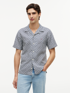 LINEN BLEND AOP SS RF SHIRT