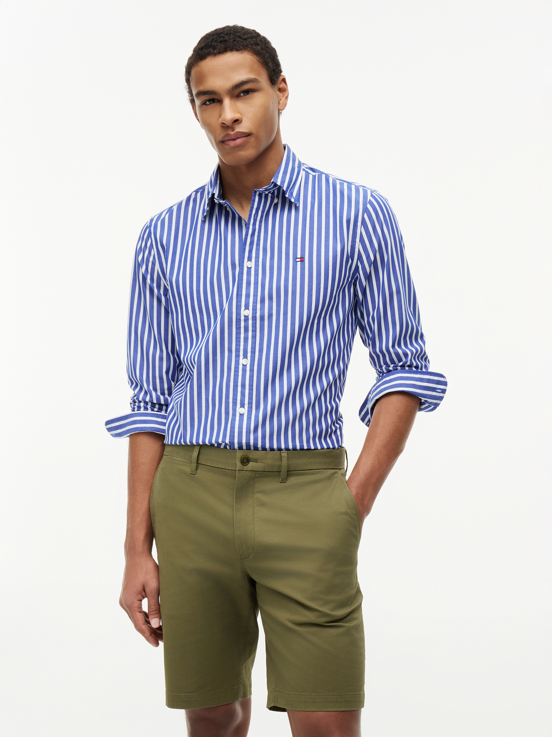 FLEX POPLIN EAONAL TRIPE HT male