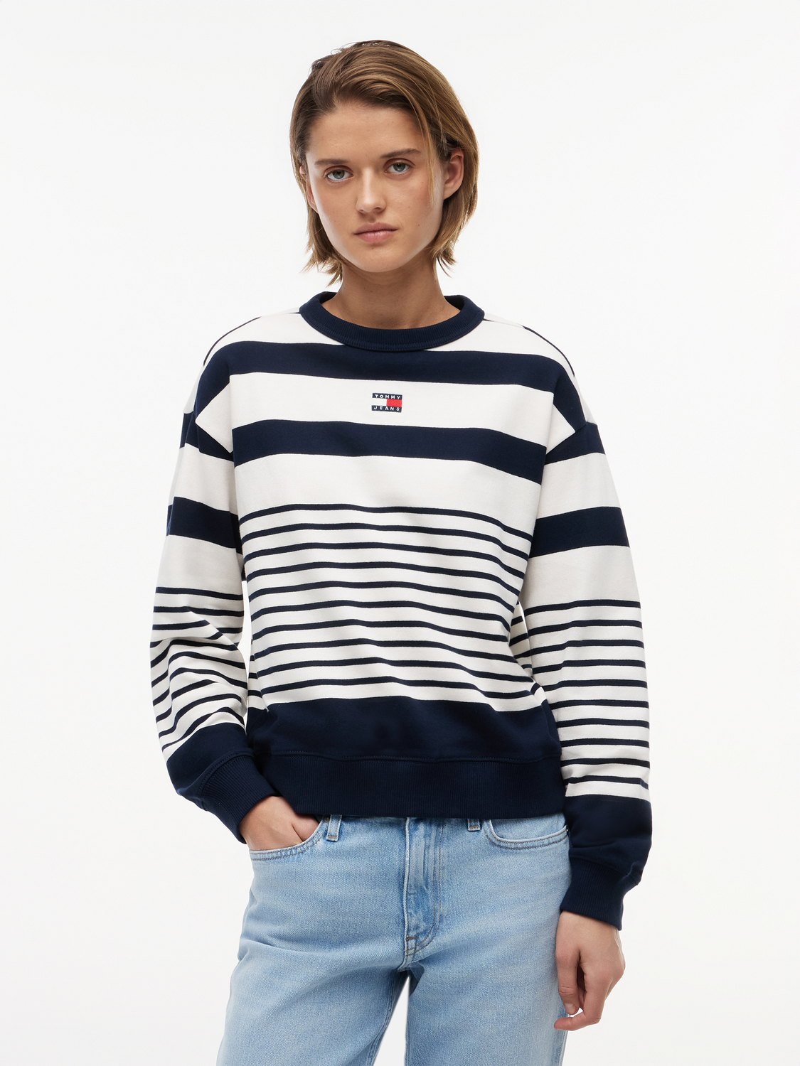 TJW RLX BADGE STRIPE CREW female