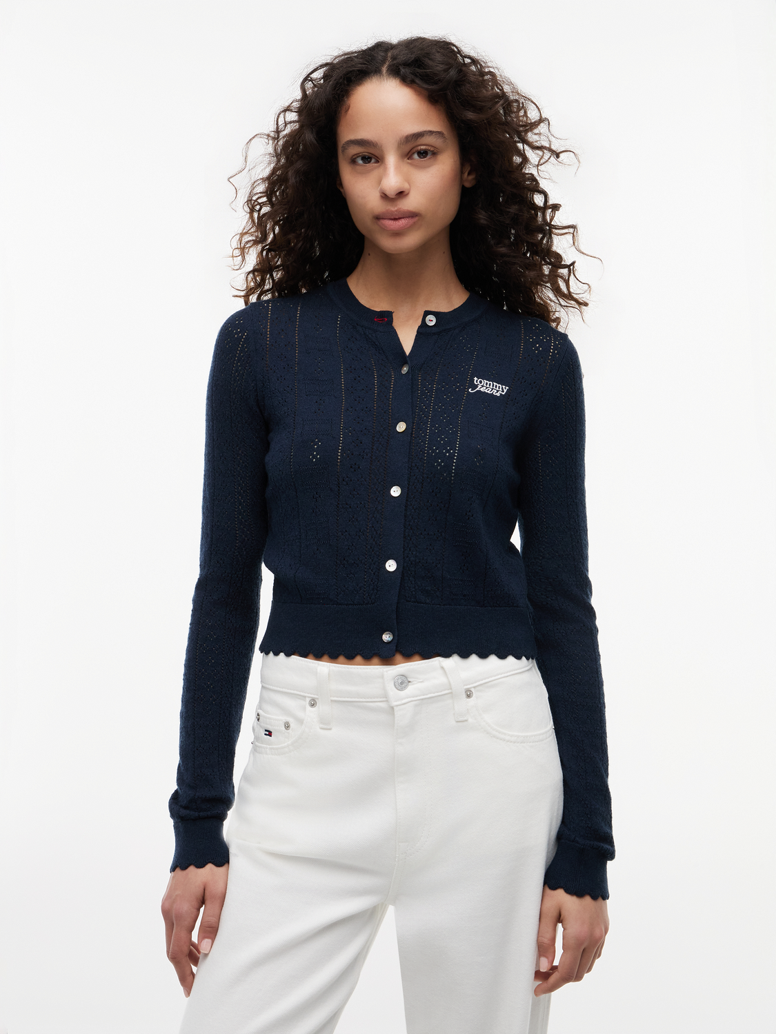 TJW POINTELLE CARDIGAN female