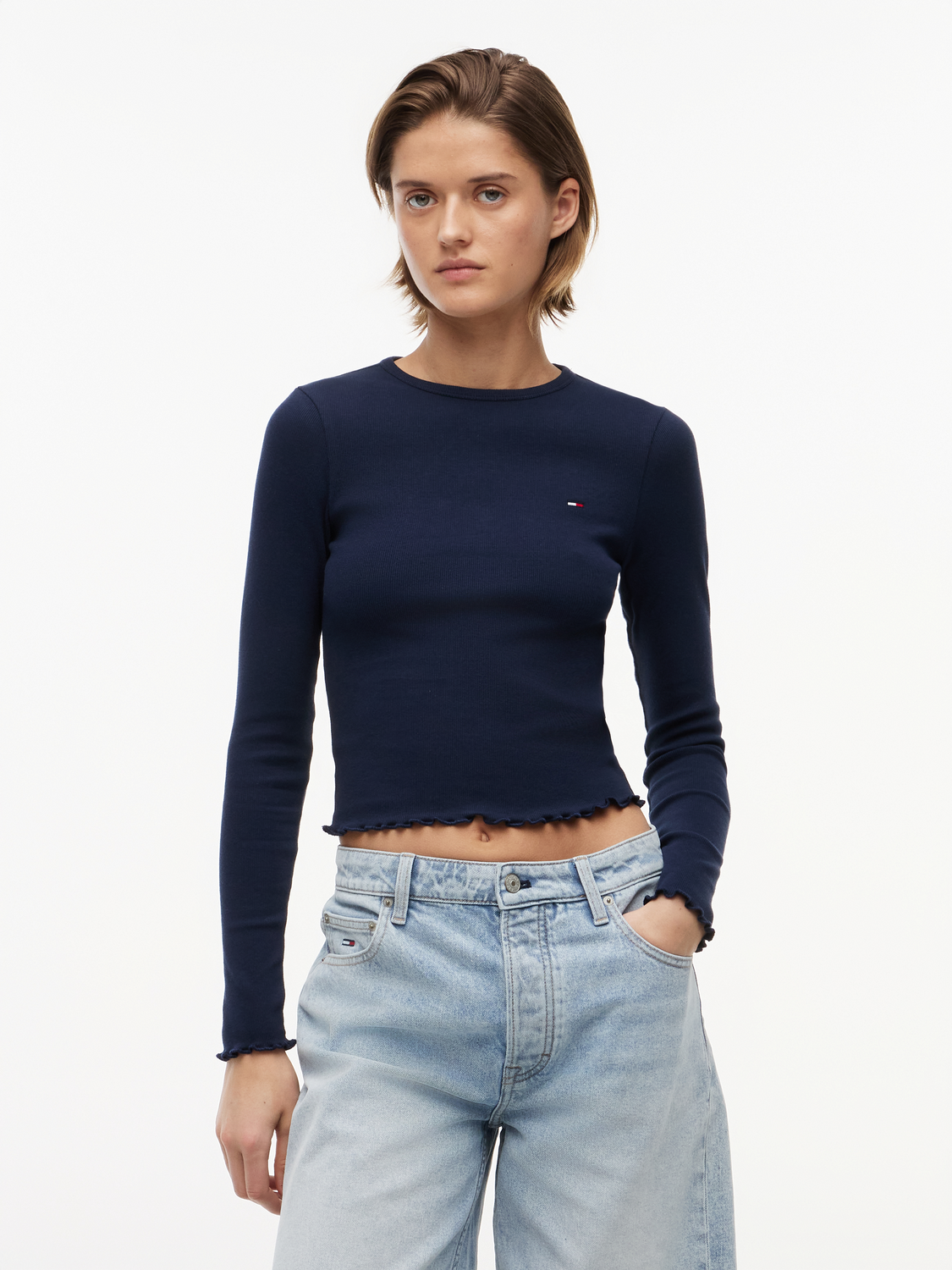 TJW SLIM SH LETTUCE RIB LS female