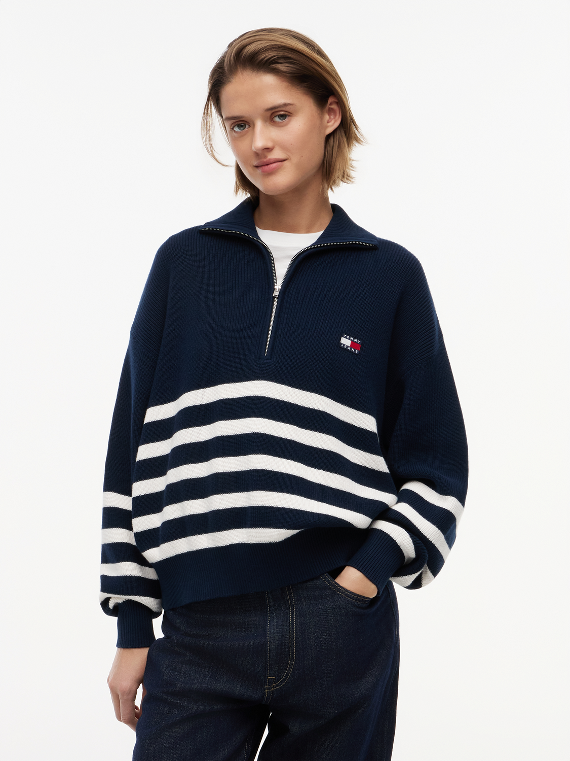 TJW QUARTER ZIP SWEATER female