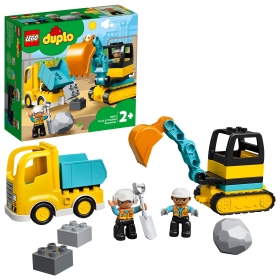 DUPLO Bagger und Laster, Montessori Spielzeug ab 2 Jahren 10931
