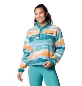 Helvetia II Printed Cropped Half Fleece Pullover