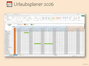 Vacation Planner 2026 for Germany, Austria, and Switzerland with Public Holidays – Excel Template