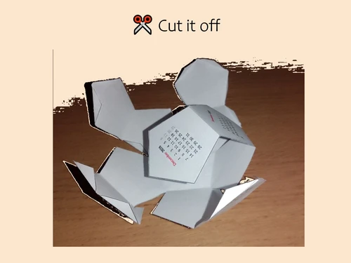 2026 Calendar | Foldable 3D Calendar Printable | DIY Dodecahedron Desk Calendar | Minimalist Paper Calendar Template | Instant Download