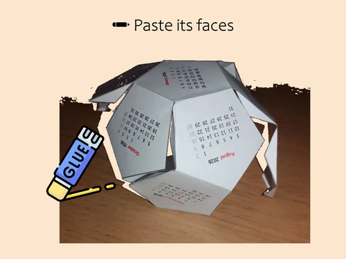 2026 Calendar | Foldable 3D Calendar Printable | DIY Dodecahedron Desk Calendar | Minimalist Paper Calendar Template | Instant Download