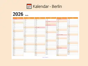 2026 Berlin Public Holidays Calendar | Printable Yearly Planner (PDF Download)