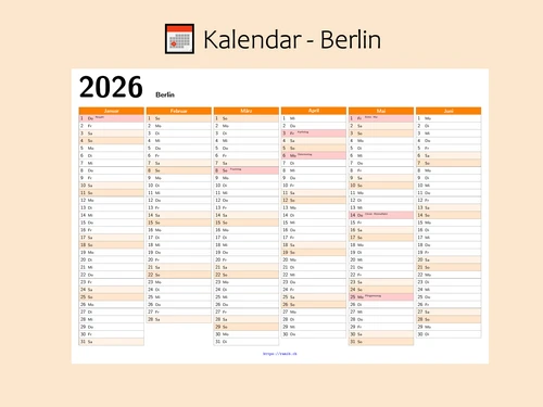 2026 Berlin Public Holidays Calendar | Printable Yearly Planner (PDF Download)