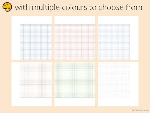 Customizable Graph Paper Bundle | Multiple Sizes & Colors (Digital Download)