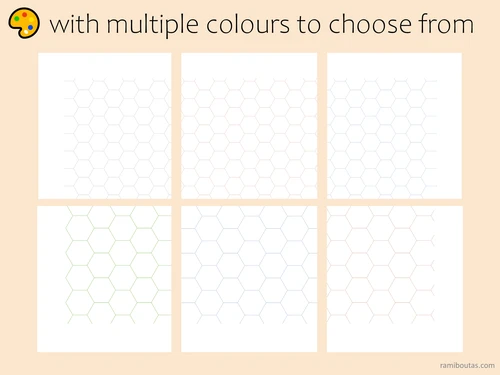 Hexagon Grid Paper | Chemistry, Mapping, & Game Design (Digital Download)