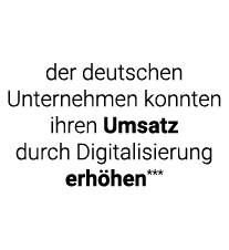 der deutschen Unternehmen konnten ihren Umsatz durch Digitalisierung erhöhen***
