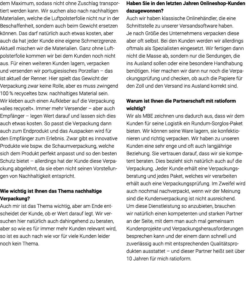 dem Maximum, sodass nicht ohne Zuschlag transportiert werden kann  Wir suchen also nach nachhaltigen Materialien, wel   