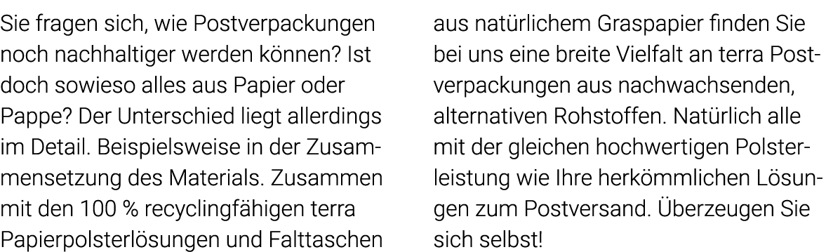 Sie fragen sich, wie Postverpackungen noch nachhaltiger werden können  Ist doch sowieso alles aus Papier oder Pappe     