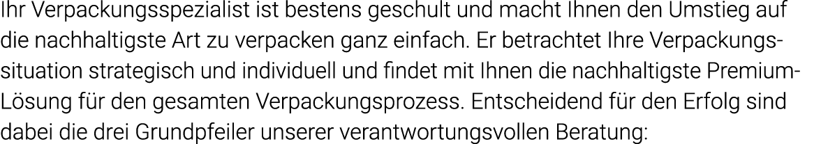 Ihr Verpackungsspezialist ist bestens geschult und macht Ihnen den Umstieg auf die nachhaltigste Art zu verpacken gan   