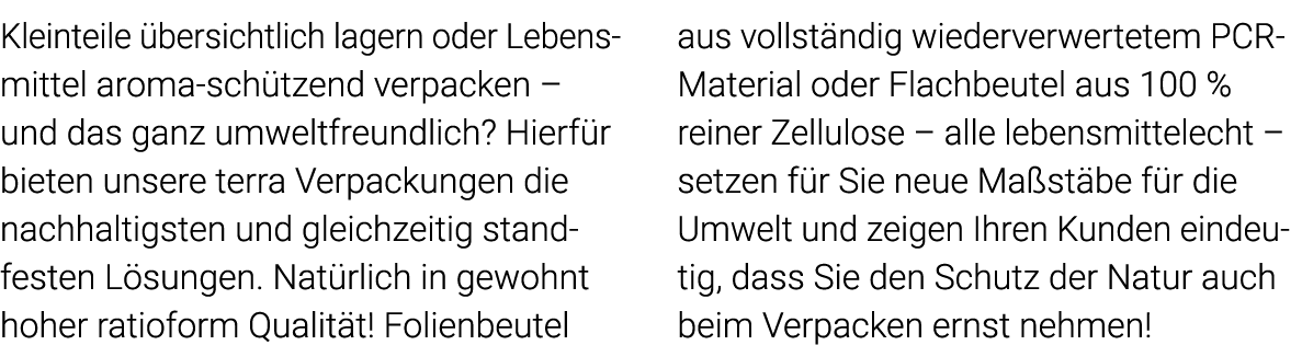 Kleinteile übersichtlich lagern oder Lebens mittel aroma-schützend verpacken   und das ganz umweltfreundlich  Hierfür   