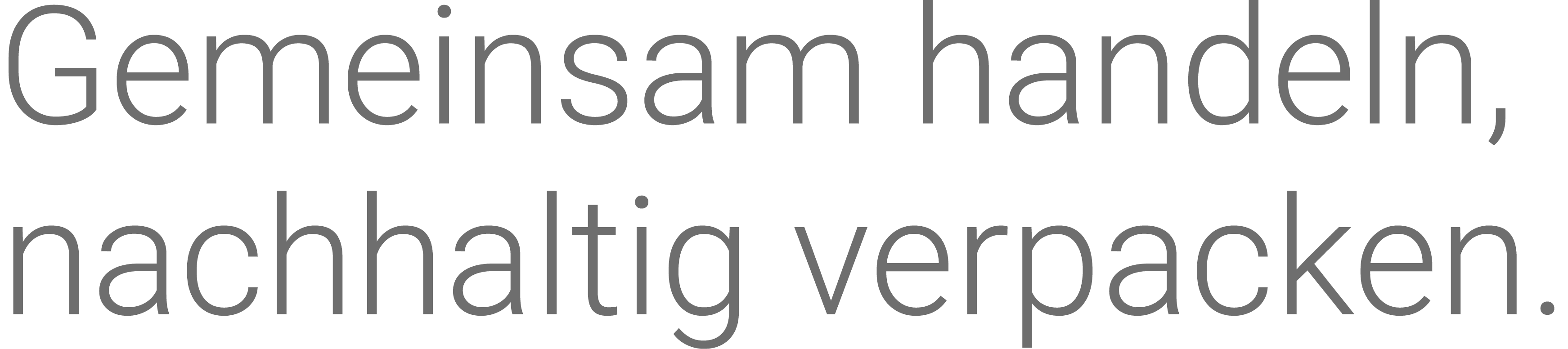 Gemeinsam handeln, nachhaltig verpacken 