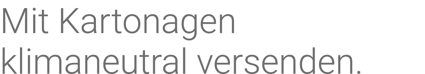 Mit Kartonagen klimaneutral versenden 