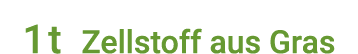 1 t Zellstoff aus Gras