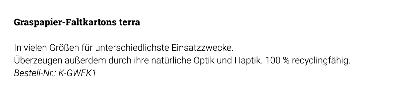Graspapier-Faltkartons terra In vielen Größen für unterschiedlichste Einsatzzwecke  Überzeugen außerdem durch ihre na   