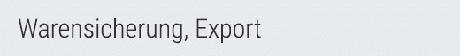 Warensicherung, Export