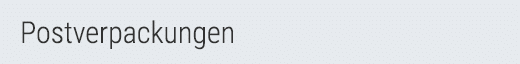 Postverpackungen
